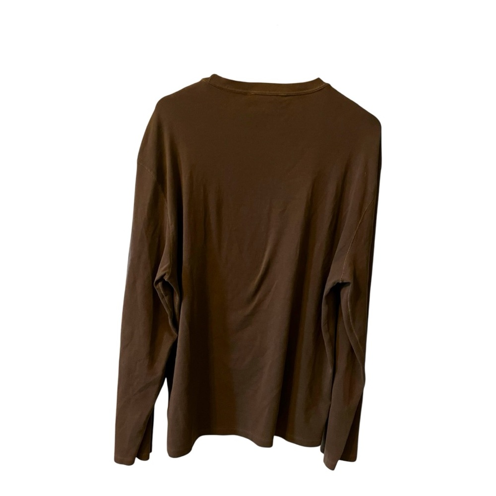 Banana‎ Republic Brown Pima Cotton Long Sleeve Pullover Shirt Men’s Size Xl